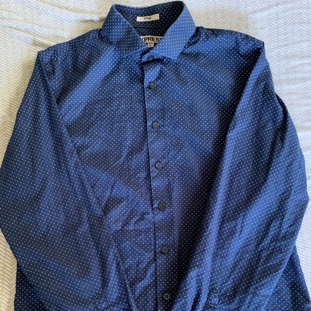 Express Polka Dot Dress Shirt
